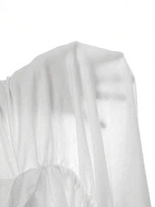 Mistrie Y2K Halter Neck Ruched Bodycon Mini Dress - Draped Backless Form Fitting Party DressBaddie Vibe Draped Halter Neck Ruched Mini Dress - Backless Bodyc - White - View 3