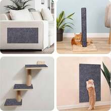 Customizable Self-Adhesive Multi-Color Cat Scratch Pad, Suitable For Cat Trees, Furniture Protection, Sofa, Stairs, Floor, Wall, Ground Protection, Durable Scratch Pad, Ideal Cat Furniture Protector Mat, Multiple Colors Available - Beige - View 2