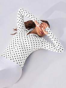 Activina Women's Versatile Fashion Polka Dot Print Zipper Long Sleeve Sports Jacket - Multicolor - View 8