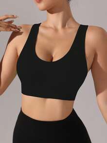 Velisys Velisys Women's Solid Color Seamless Casual Daily Sports Bra 3pcs/Set - Multicolor - View 5