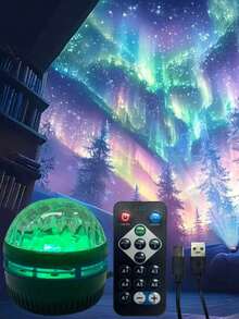 Northern Lights Projector With Remote Control, Suitable For Game Room/Bedroom/Ceiling/Party/Home Theater - Multi-color light - View 2