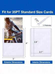 MINKOJA 3 X 4 Inch Clear Rigid Trading Card Protectors, UV-Resistant Hard Plastic Top Loaders With Smooth Corners, Ultra Clear Dust & Scratch Resistant Anti-Bending Card Sleeves For Sports Cards, Game Cards, Collectible Cards And Mini Photos - Multicolor - View 6