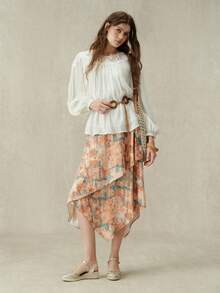 Styleloop 女款楔跟厚底鞋，金屬光澤，拉菲草條紋時尚休閒度假通勤風女鞋，旅行必備穿搭 - 金色 - 查看 4