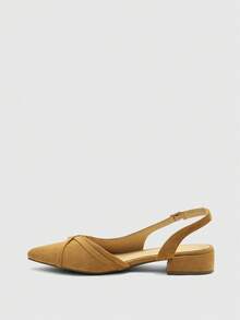 CUCCOO BIZCHIC Nuevo Diseño de Bailarinas Minimalistas de Punta Estilo Conmutador Elegantes, Adecuadas para Navidad y Uso en Primavera - Albaricoque oscuro. - Ver 8