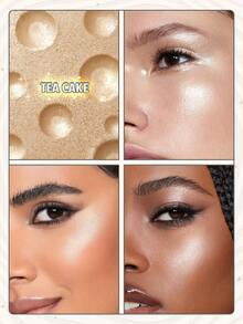 SHEGLAM Lunar Glow Highlighter-Tea Cake 多維閃亮高光粉 高光效果 藍綠色反光光澤 多用途亮澤臉部彩妝 - Tea Cake - 查看 3