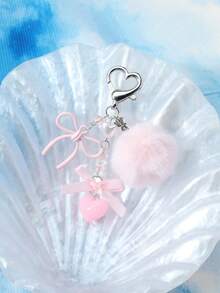 ROMWE Kawaii 1 Multi-Specification Ins Sweet Girl Versatile Multi-Color Resin Rhinestone Star Love Strawberry Polka Dot Bow DIY Keychain Bag Pendant - Multicolor - View 8