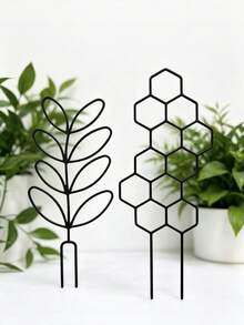 2/4 Units Outdoor/Indoor Potted Plant Climbing Rack, Green Ivy And Potted Plant Flower Arrangement Rack, Garden Plant Climbing Rack - black - View 8