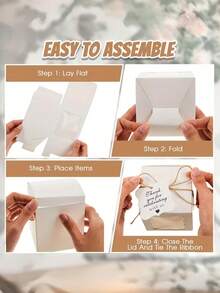 20PCS Clear Window Kraft Paper Sturdy Transparent Reusable Gift Boxes With Jute Tags Twine For Christmas Wedding Birthday Party Favors Jewelry Showcase Packaging Supplies - multicolor - View 9