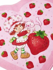 Strawberry Shortcake X SHEIN 1件裝 LOGO裝飾地毯 - 草莓娃娃 - 查看 4