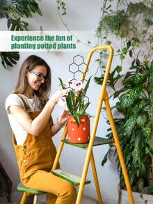 2/4 Units Outdoor/Indoor Potted Plant Climbing Rack, Green Ivy And Potted Plant Flower Arrangement Rack, Garden Plant Climbing Rack - black - View 6