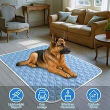 Extra Large Pet Cooling Mat - Ultra Soft Moisture-Wicking Surface | Instant Cooling All-Day Comfort | Keeps Pets Cool All Summer! - Suitable For Small, Medium, And Large Cats & Dogs, 5 Sizes Available - Blue - View 8