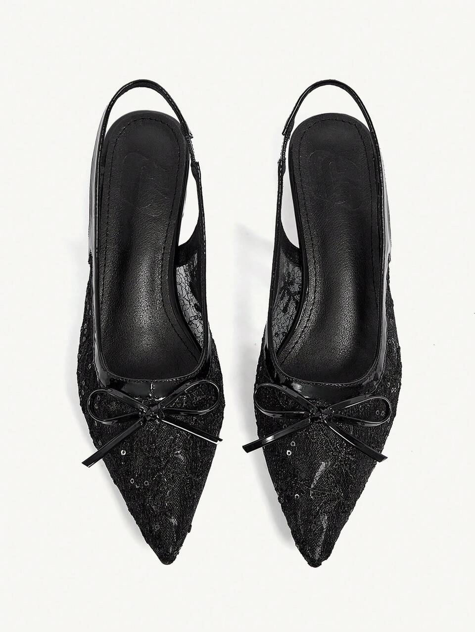 CUCCOO CHICEST Net Shoes Are Casual For Daily Commuting. Women's Pointed Short-Heeled Shoes
