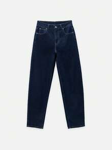 Nöista Straight,Leg Dark Blue Jeans-Basic,Durable,Versatile,Suitable Various Body,Everyday Wear Casual, Indispensable Wardrobe Staple Seasons,Fall Winter - Medium Wash - View 6
