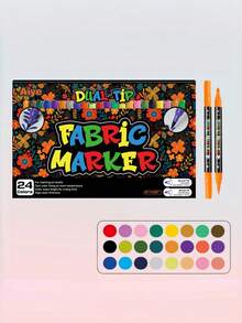 Fabric Marker Pen Is Washable, T-Shirt Clothes Painting Fabric Pen Is Waterproof, And The Fabric Pen Does Not Fade (Available In Single And Double Head Versions) - multicolor - View 17