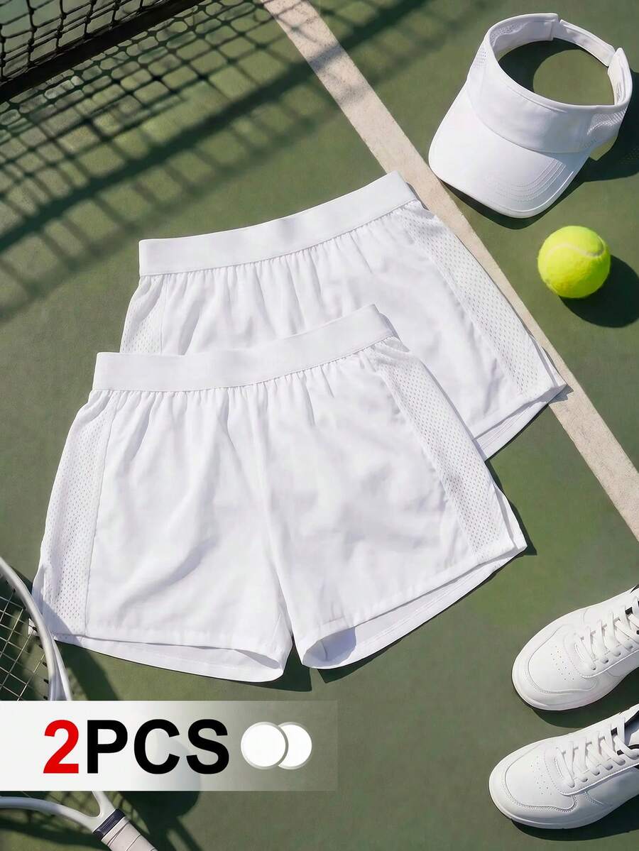 Cheerettes 女款百搭極簡運動短褲 2 件組，適合跑步與健身