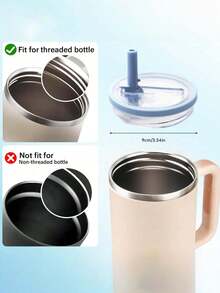 1/2pcs Replacement Flip-Top Straw Lid For 40oz Insulated Tumbler, Leak-Proof Splash-Proof Reusable Cup Lid, Compatible With 40oz Tumbler Accessories - Multicolor - View 9