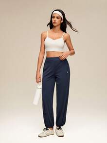 OutZeal Women Sports Pants Hiking Travel High Waist Mesh Panel Athletic Joggers Spring Summer - Navy Blue - View 4