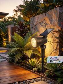 1PC Solar Lawn Light LED Waterproof Garden Courtyard Light Integrated Spotlight Suitable For Courtyard Garden Landscape Ambient Light - Multicolor - View 1