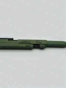 1pc Military Tactical Slide Model Gel Ink Pen, Two Tone Color Cool Novelty Writing Pen, Smooth 0.5mm Black Ink Signature Pen, Funny Unique Stationery Gift For School Boys Office Desk Decor - A - View 5