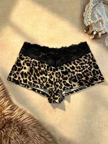 Bare Chapter 1pc Fashion Sexy Lace Patchwork Hipster Panties Black Summer - Multicolor - View 1