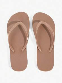 Grefit Women Shoes Summer Open-Toe Flat Bottom 2cm Flip-Flops, Bright Colors And Fresh And Comfortable Flip-Flops, Suitable For Street/Summer, Music Festivals/Themed Parties - Coffee Brown - View 4