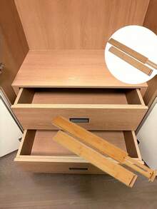 1/2/4 PCS Adjustable Expandable Spring Loaded Drawer Dividers Organizers Non Slip Sturdy Durable Easy Install No Tools Needed For Kitchen Bathroom Bedroom Office Desk Vanity Home Storage Space Saving Organization - Multicolor - View 6