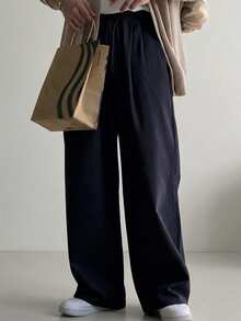 DAZY Pantalones azul marino sólidos para hombre, otoño - Azul Marino - Ver 8