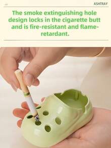 1PC Clog Shoe Shape Anti Flying Ash Tray Desktop Creative Resin Ornament For Office Home Living Room Bar Party Durable Easy Clean Funny Cool Decoration Gift Smoker Essential Home Decor Accessory - multicolor - View 5