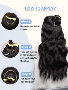 1 pieza Extensiones de cabello con clip de onda corporal, cabello humano real en forma de U, extensiones de cabello humano con clip, extensiones de cabello real para mujeres - Natural Black - Ver 8