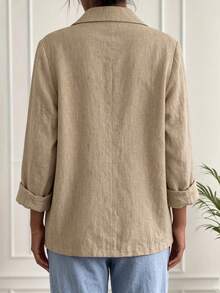 Holdful Holdful Mantel Ringan Kasual Wanita untuk Perjalanan Sehari-hari di Musim Gugur, Warna Khaki - Khaki - View 2