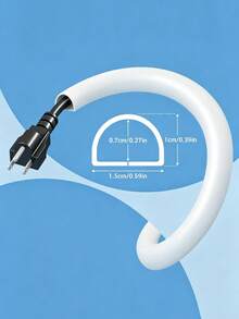 1PC 39.37/118.11/196.85inch Compact Cable Trunking, 1.5cm Wide Transparent Wire Cover, Scratch-Resistant Decorative Cord Hider For Concealed Cable Management - Multicolor - View 3