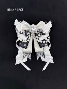 Cute One-Piece Decorative Backpack Accessories, Beaded Tassels, Five-Pointed Star Ribbons, Rhinestones, And Angel Wings, Suitable For Anime Fans, Idol Fans, And Cosplay Costume Decorations. - Multicolor - View 6