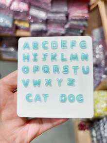 100/200/500 pezzi Charms per unghie in resina mista con lettere dell'alfabeto – Decorazioni con lettere A-Z, decorazioni 3D glitterate per arte di unghie fai-da-te per unghie finte, stile casuale - Multicolore - Visualizzare 2