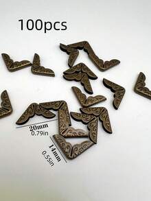 120 Pieces Electroplated Metal Corner Protectors, Vintage Antique Iron Book Corner Guards, Decorative Metal Corners Perfect For Notebook, Book Cover, Photo Frame, Album And Ledger Decoration Protection - multicolor - View 10