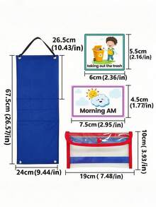 1pc Reusable Visual Schedule  - Daily Routine Planner With 70 Picture Cards - Multicolor - View 10