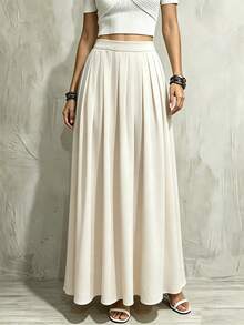 Franclia Elegant French Style Woven Regular Summer New Yellow Women's Skirt - Apricot - View 1