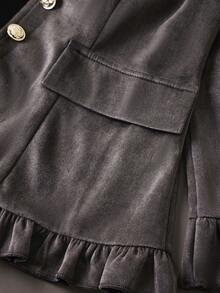 Yalmera Ladies Casual Commuting Fall Thin Coat - Grey - View 5