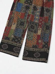 GlowEve CURVE Plus Size Women's Casual Bohemian Print Overall Jumpsuit, Suitable For Spring/Summer Vacation And Daily Wear - Multicolor - View 5
