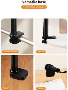 1pc 360° Rotating Universal Adjustable Gooseneck Slouchy Smartphone Holder, Head-Mounted Phone Stand, Dual Clip Bracket, Compatible With 4-7 Inch Phones, Reserved Charging Port, Suitable For Living Room, - Multi-color upgrade - View 6