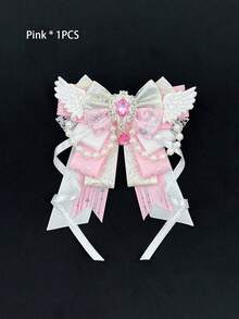 Cute One-Piece Decorative Backpack Accessories, Beaded Tassels, Five-Pointed Star Ribbons, Rhinestones, And Angel Wings, Suitable For Anime Fans, Idol Fans, And Cosplay Costume Decorations. - Multicolor - View 17