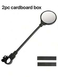 360° Adjustable Bicycle Rearview Mirror, Advanced Lens, Flexible Long Arm, Easy Installation, Suitable For Mountain Bikes, E-Bikes, And Light Vehicles - Black Plastic Frame: Frame, Pedal Accessories | Oval Mirror | Bicycle Accessories - Black - View 14