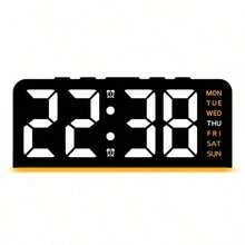 1PC Innovative LED Large Digit Clock, Date Display Desk Clock With Ambient Light, Multifunctional Digital Alarm Clock, Home Decor, Great Gift For Holidays. School Decor, Surprise Gift, Dorm Decor, Back To School Room Decor, Study Supplies. - multicolor - View 20