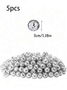 20Pcs Mirror Disco Balls Ornament Mardi Gras Mini Small Disco Ball Hanging Decorations Reflective Ball For 70s Disco Themed Party Tree Birthday Wedding - Silver - View 16
