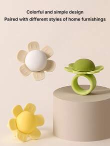 Sunflower-Shaped Silicone Door Handle Bumper Sticker, Entrance Door Protector, Refrigerator Door Stopper, Transparent Wall Buffer Pad - multicolor - View 9