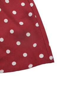 Celisse Women's Deep V-Neck Polka Dot Casual Romantic 1950s Vintage Party Vacation Travel Dress White Polka Dot Summer - Red - View 6