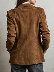 Yalmera Women's Commuter Casual Summer Lightweight Coat - Brown - View 2