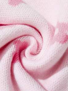 SHEIN 女童愛心圖案手工蝴蝶結針織長袖毛衣 - 彩色 - 查看 5