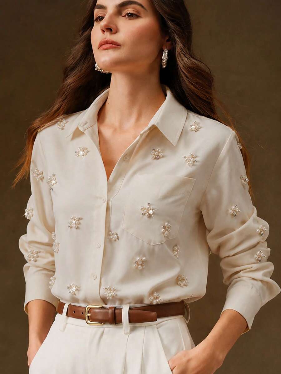 Anewsta Autumn New High-Quality Standard Size Women's Blouse, Luxury ...