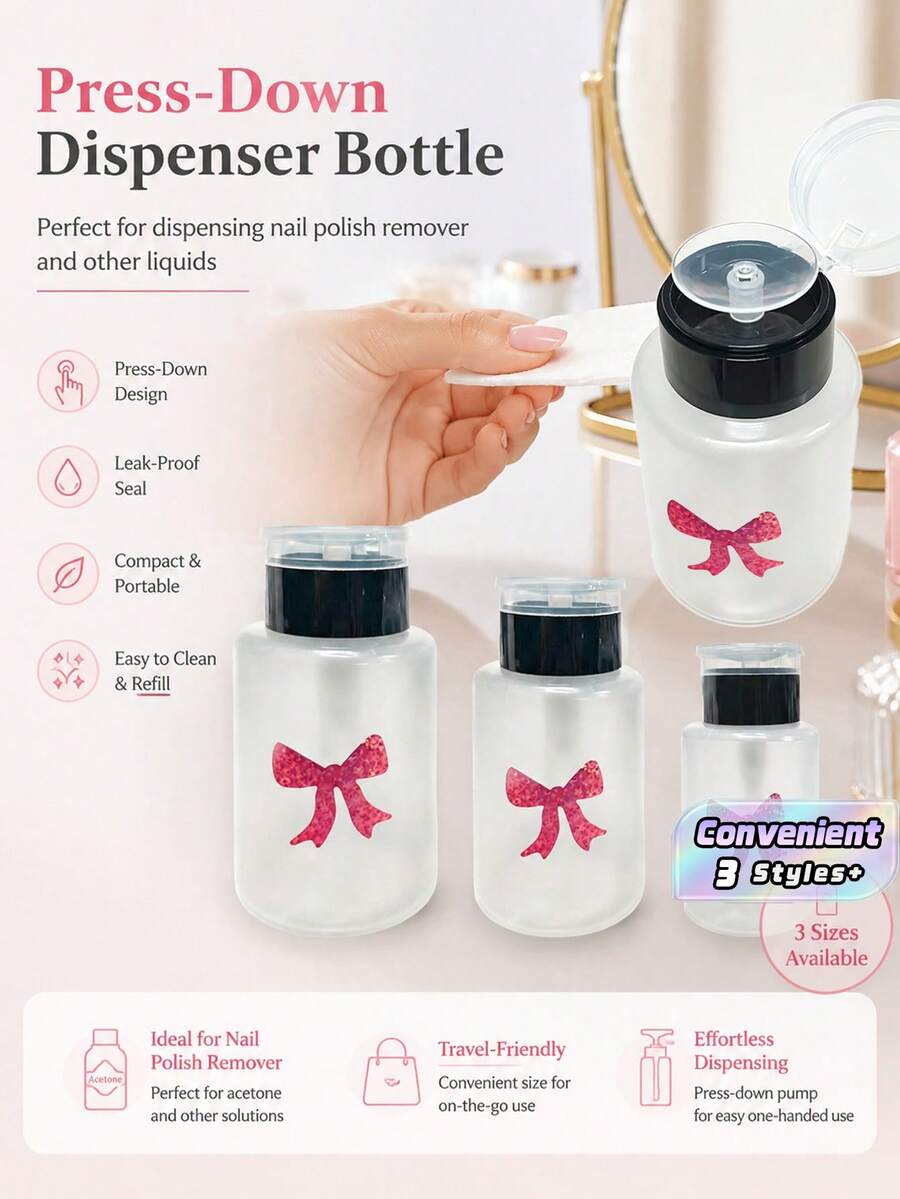 Press Bottle Empty Bottle Is Suitable For Removing Nail Polish - Multicolor - View 1