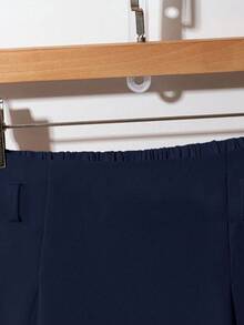 GlowEve CURVE Rok A-Line Ukuran Plus yang Melangsingkan, Warna Biru Tua - Navy Blue - View 3